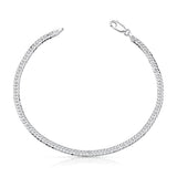 Pulseira Masculina Grumet Duplo 3,2mm (Prata 925)