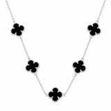 Colar 5 Trevos Preto