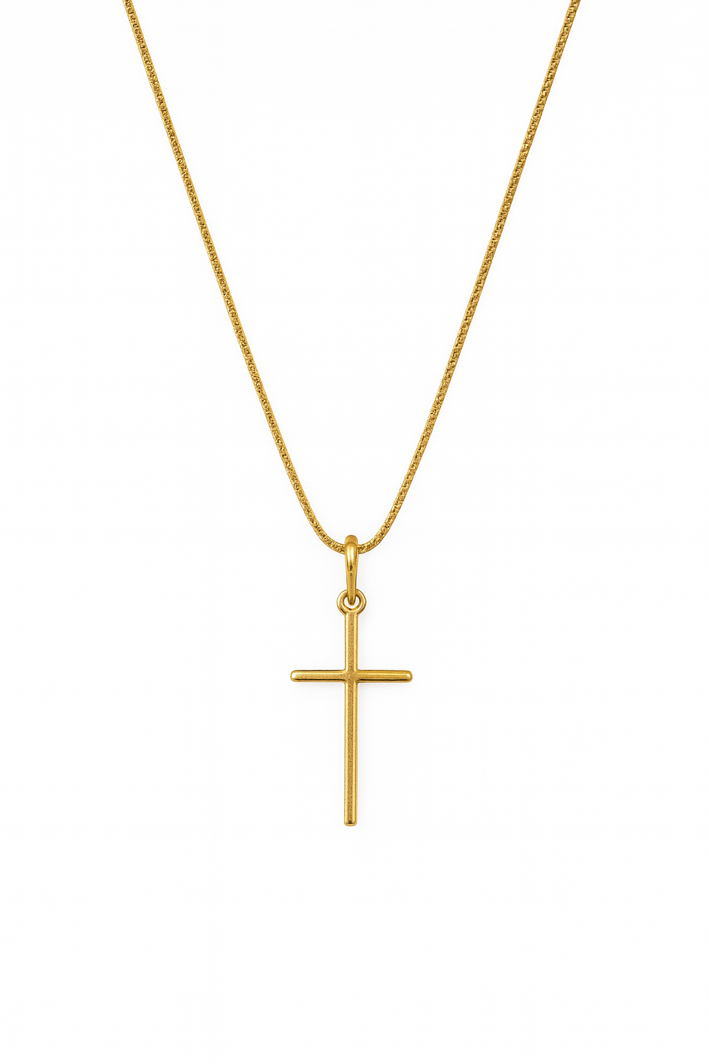 Colar Crucifixo Palito (Banhado 18k)