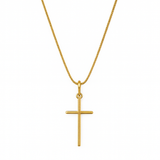 Colar Crucifixo Palito (Banhado 18k)