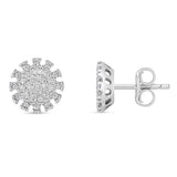 Brinco Chuveirinho Cravejado (Prata 925)