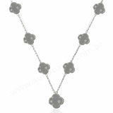 Colar 7 Trevos Cristal (Prata 925)