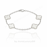 Pulseira 4 Trevos Cristal (Prata 925)
