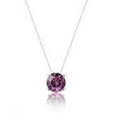 Colar Veneziana Ponto De Luz Cristal - Rosa (Prata 925)