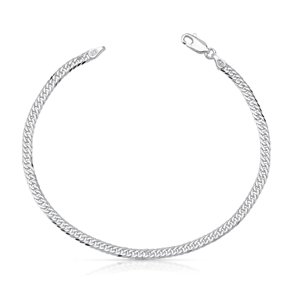 Pulseira Masculina Grumet Duplo 3,2mm (Prata 925)