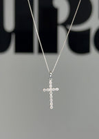 Colar Veneziana Crucifixo Cravejado (Prata 925)