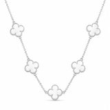 Colar Trevo Branco 5 Trevos