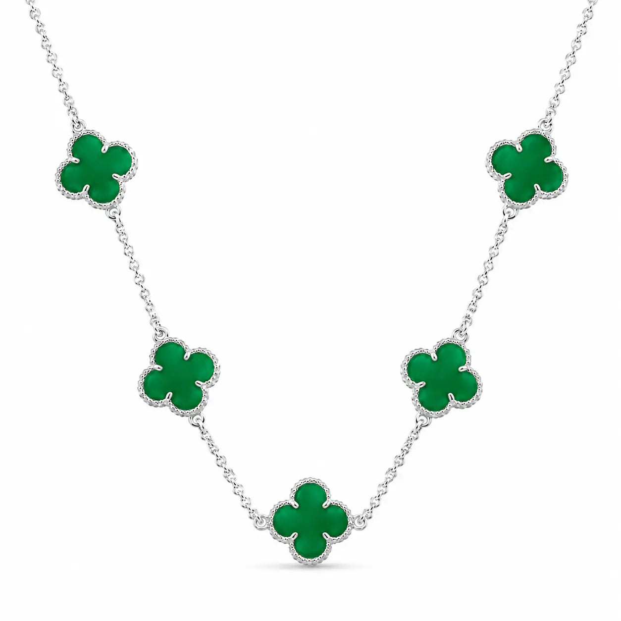 Colar Trevo Verde 5 Trevos