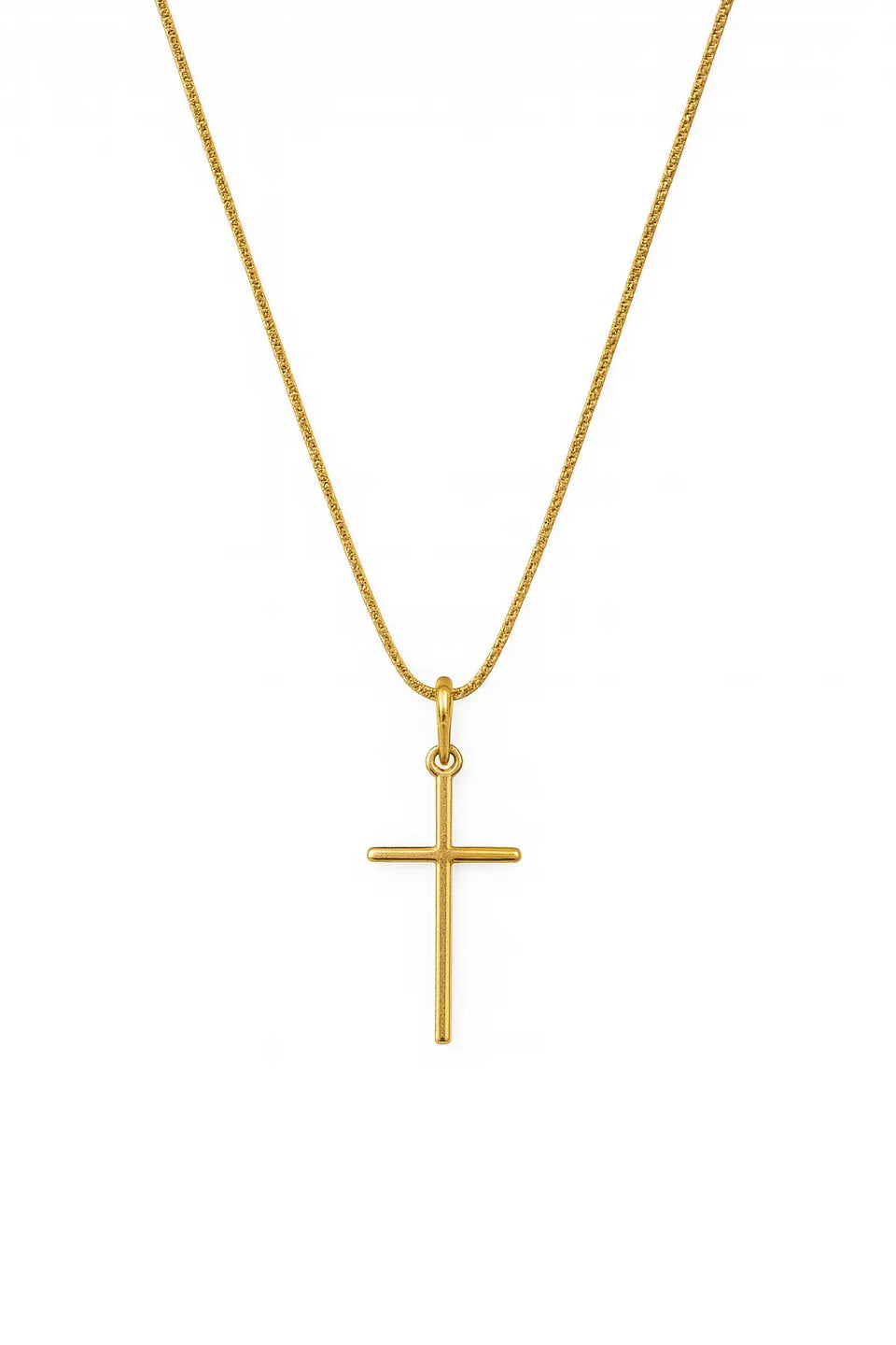 Colar Crucifixo Palito (Banhado 18k)