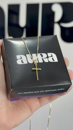 Colar Crucifixo Palito (Banhado 18k)