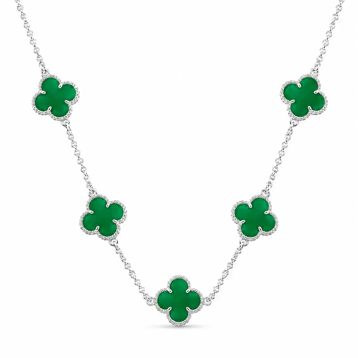 Colar Trevo Verde 5 Trevos