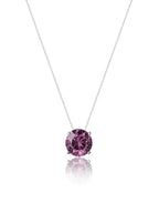 Colar Veneziana Ponto De Luz Cristal - Rosa (Prata 925)