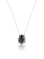 Colar Veneziana Ponto De Luz Gota Cristal - Transparente (Prata 925)