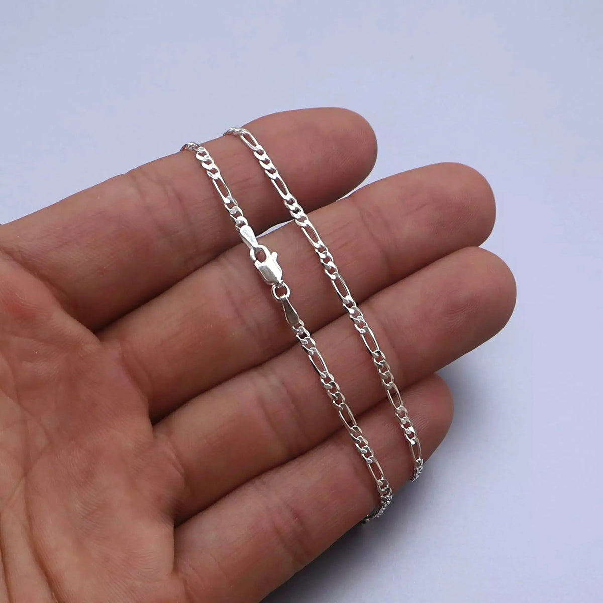 Corrente Fígaro 2mm Masculina em Prata 925