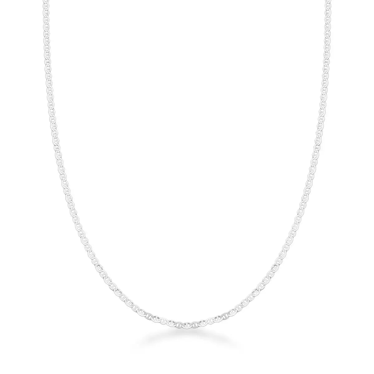 Corrente Piastrine 2mm Masculina em Prata 925