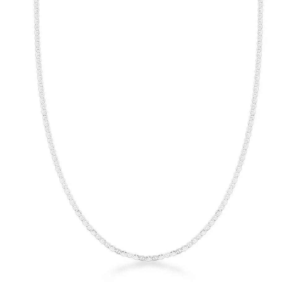 Corrente Piastrine 2mm Masculina em Prata 925