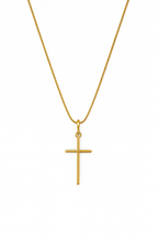 Colar Crucifixo Palito (Banhado 18k)