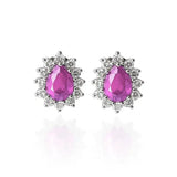 Brinco Gota Rose Cravejada (Prata 925)