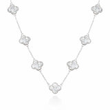 Colar 7 Trevos Cristal (Prata 925)