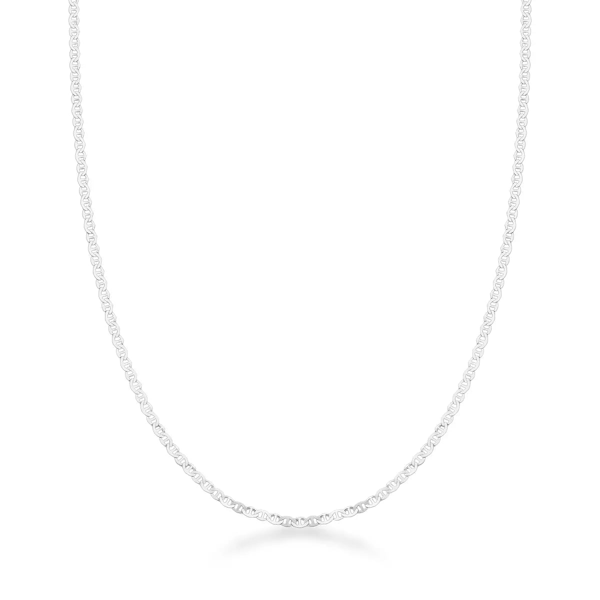 Corrente Piastrine 2mm Masculina em Prata 925