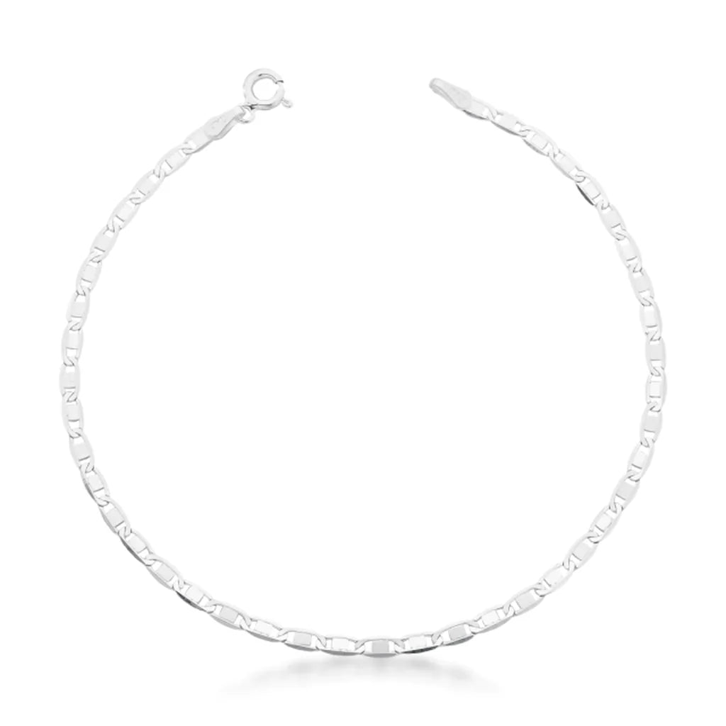 Pulseira Piastrine 2mm Masculina em Prata 925