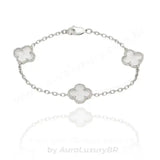Pulseira 3 Trevos Cristal (Prata 925)