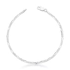 Pulseira Fígaro 2mm Masculina em Prata 925