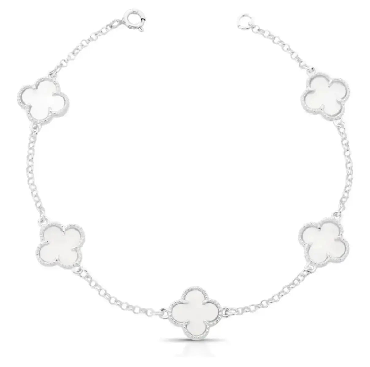 Pulseira Trevo Branco 5 Trevos