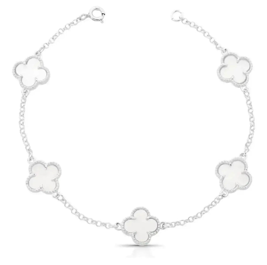 Pulseira Trevo Branco 5 Trevos