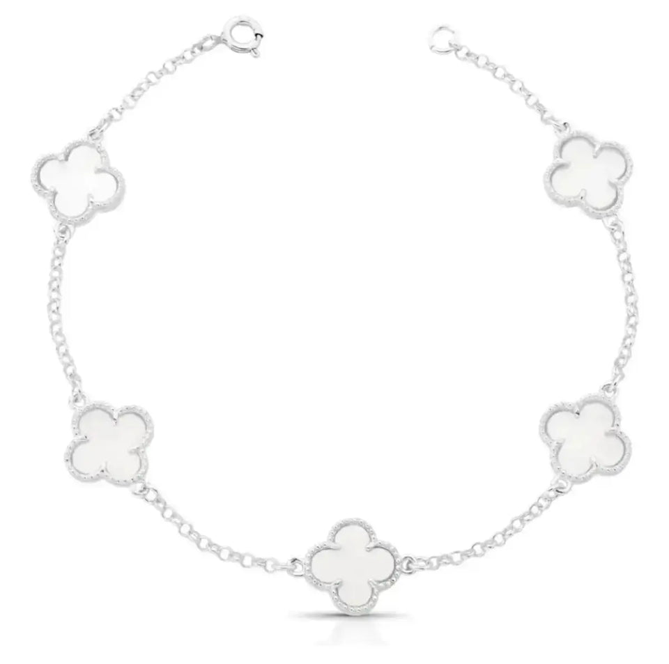 Pulseira Trevo Branco 5 Trevos