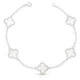 Pulseira Trevo Branco 5 Trevos