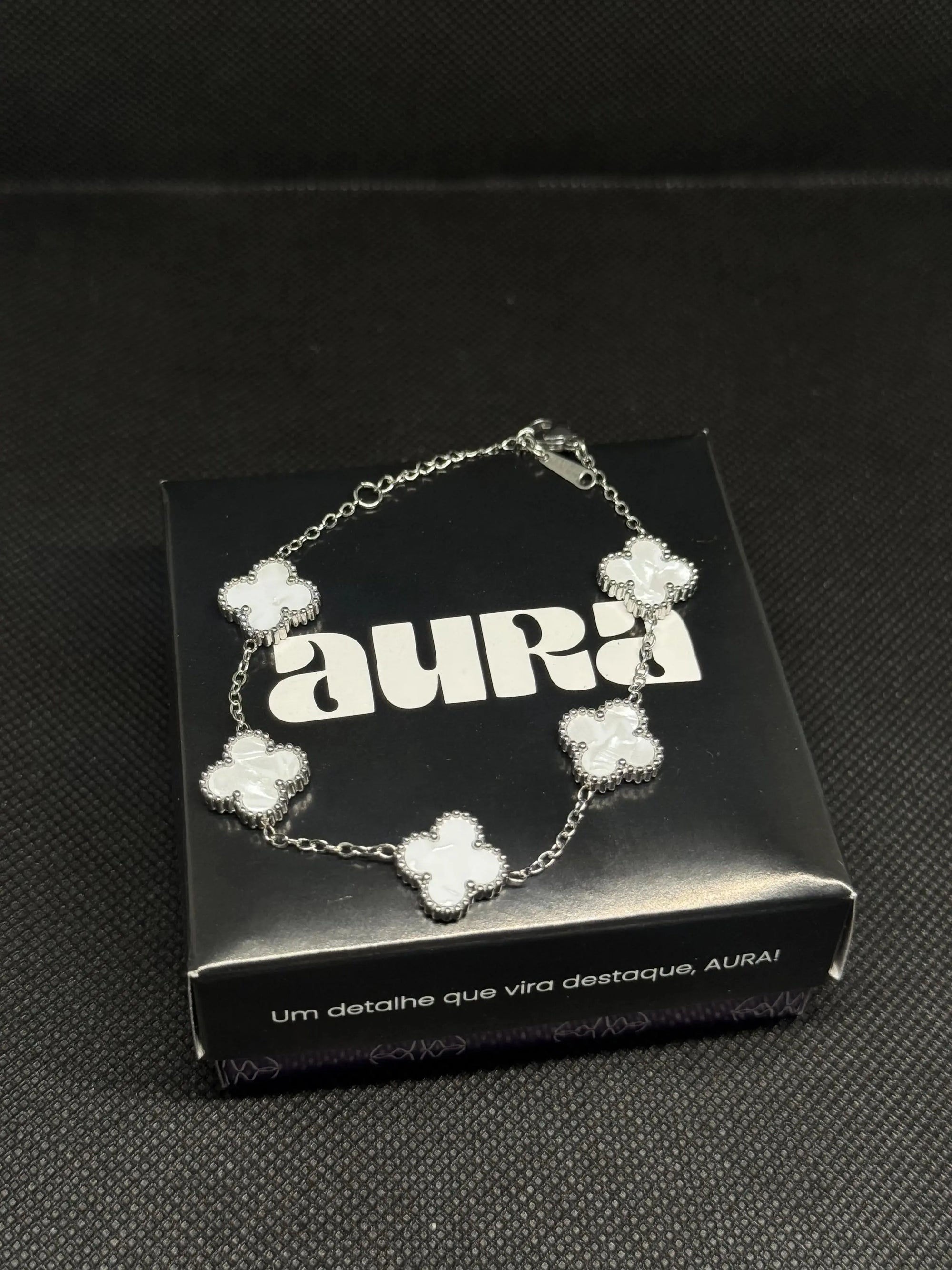 Pulseira Trevo Branco 5 Trevos