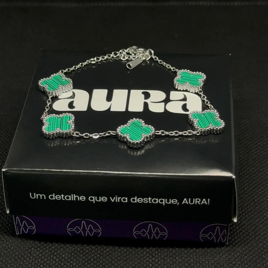 Pulseira Trevo Verde 5 Trevos