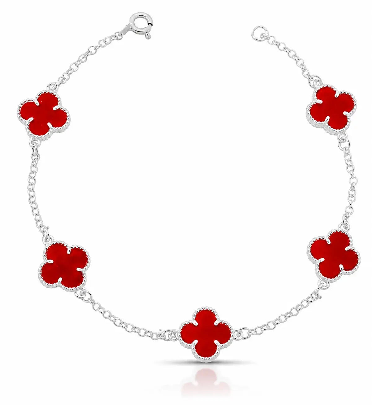 Pulseira Trevo Vermelho 5 Trevos